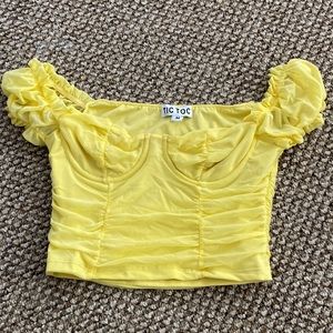 Yellow crop top